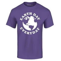 Shop4ever Muškaracna Dan Zemlje Svakodnevna grafička majica Velika ljubičasta