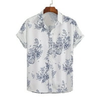 Muška modna bluza Top Tropic Style Print Hawaii Ljeto Okrenite košulju ogrlice Ležerne prilike za muškarce