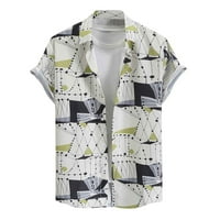 DTIDTPE majice za muškarce muške plaže Ljeto 3D Ed košulja isključite košulju ogrlica MENS