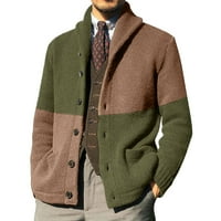 Muški modni blok za blokiranje boja Cardigan džemper velika pjena
