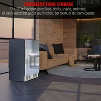 Deco Chef pod Counter mini frižider, nehrđajući čelik, podesiv digitalni termostat, 32 ° F do 50 ° F, hladnjak za hranu, grickalice, sode, pivo, vino