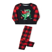 Porodični pidžami Podudaranje božićnih dinosaura za spavanje za bebe odraslih i djecu za odmor PJS set