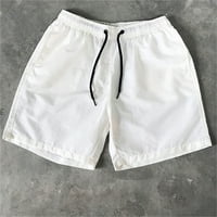 Lopecy-Sta muški džep za crtanje Čvrsta boja bombona Boja petočana kratke hlače za plažu Muške kratke