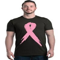 Trgovina4EVER Muška ružičasta vrpca za podizanje dojke Podrška grafičkoj majici Mala crna
