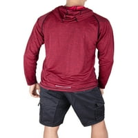 Muška majica od lagane pulover Muškarci Casual Solid Color Hoodie T upf 50+ UV zaštita od sunca na otvorenom dugih rukava TEE Athletic Teretana TOPS T majice