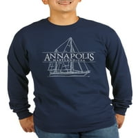 Cafepress - Jedrilica Annapolis - - tamna majica s dugim rukavima
