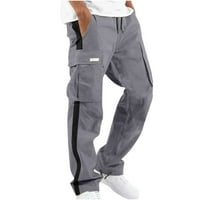 Voncos muški teretni hlače - lagani ravni tip vanjski višestruki džepovi nacrtavajući fitness casual