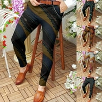 Muške tanke fit olovke 3D ispisane hlače raste radne poslove službene duge pantalone