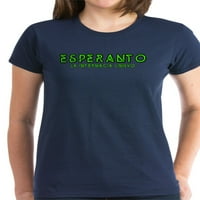 Cafepress - Neon Esperanto Ženska tamna majica - Ženska tamna majica