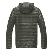 Muška zima lagana jakna s kapuljačom ležerna kafetarna patentna pauze sa zatvaračem, jakna za jaknu