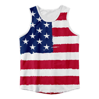 4. jula Tenk TOP majica bez rukava Crvene plave zvijezde Eagle USA zastava bez rukava mišića za partiju teretane
