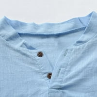 Muška nova gumba Dugi rukav V izrez T Majica Lan Seloure Fitness Business Backing majica XL