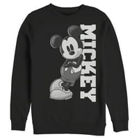 Muški Mickey i prijatelji Retro naslonjena dukserica crna mala