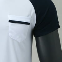 Muške haljine košulje Muški povremeni patentni zatvarač za zatvaranje bluza s rukavima Splice Pocket