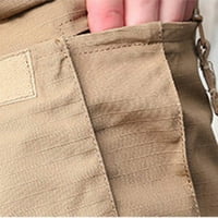 Teretne pantalone za muškarce na klirensu plus veličine Solid boja Multi-džepni oprani kombinezoni na