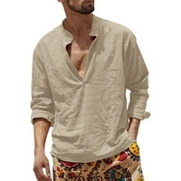 MAN bluza Ljetna moda zgodna muška modna, casual top košulja Jednostavna udobna košulja od pune boje V Top Labavi elegantni vrh