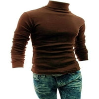 Muški jesen zimski džemper Čvrsti boju dugih rukava Visoki vrat Udobne pulover M-2XL