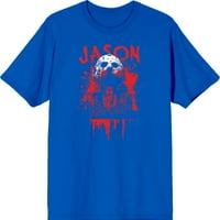 Petak, 13. krv prskanje Jason maska ​​posadu vrat kratkih rukava majica - mala