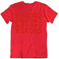 XOXOXO zagrljaji i poljupci Ljubavi Valentines Modna novost Pamučna majica Heather Grey
