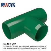 1 Standard PVC tee nameštaj za ugradnju u zeleni, 1.315 Stvarni id, američki, otporan na UV otporne