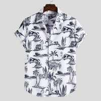 Muška majica Ležerne prilike Slaba labava fit štamparija Etnička bluza kratke havajske majice za muškarce
