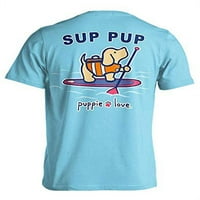 Puppie Love Sup PUP Odrasla majica kratkih rukava-Sky-XXL