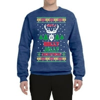 Divlji Bobby, imaju holi božićni ružni božićni džemper unise grafički dukseri, vintage heather plavi, srednji
