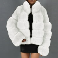 Ženski kaput Ležeran od runa Fuzzy Fau Shearling patentni zatvarač kaputi toplo zimske prevelike jakne