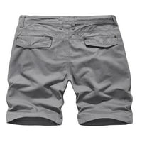 Avamo muškarci Lounge Solid Boja Ljetne kratke hlače Dugme Casual Beach Hratke za plažu Zipper Workout Mini pantalone