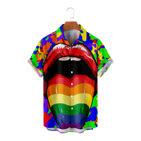 Odrasla majica LGBT Rainbow Exquisite Auxtic Crtiatoon Muška odjeća za odrasle za vanjski dnevno