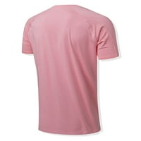 Cleance ispod $ Odjeća za muškarce, Poropl Plus size Slim Obavijest Atletic Majice za muškarce Ružičasta Veličina 12