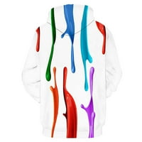 Auroural Muškarci dugih rukava Muška modna casual digitalni ispis Sportski pulover dugih rukava okrugla