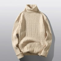Yubnlvae muško jesen i zimski vuneni džemper sa košulja za dno košulje za pulover oko vrata sve odgovarajuće