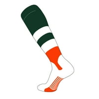 Elite bejzbol koljena Visoke čarape za stremene DK zelena, bijela, narandžasta