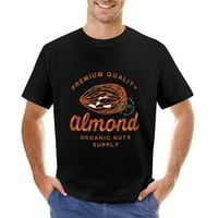 Majica Almond Vintage MENS Classic Crewneck kratki rukav Tees Unise crna 2xl
