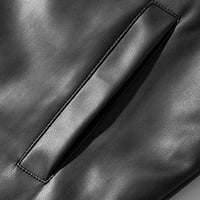 Muška kapuljača FAU kožna duga rukavica pune boje labavi jakni stalak za zaštitu motocikl Operena odjeća i jakne