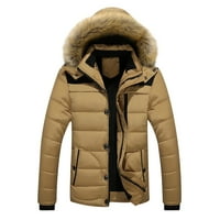 Chiccall Muški zimski kaput plus veličina topla parka jakna s uklonjivom kapuljačom na klirensu