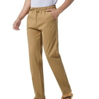 Kiplyki čišćenje muški lagane hlače Ležerne prilike za rezanje u boji za vezanje nogu prozračne pantalone