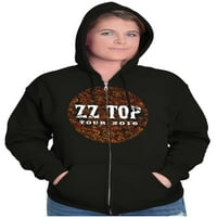 Vintage ZZ Top Rock Band Tour 1980S Logo Zip Up up hoodie muške ženske brine za žene