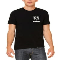 Muška bijela prsa RAM Logo Crna majica 3x-velika crna