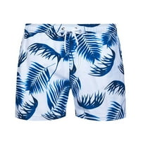 Cindysus muške ljetne kratke hlače Visokim strukom odlazi za ispis plaža Hlače za odmor Mini pantalone Ležerne prilike za plažu bijeli XL