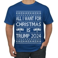 Divlji bobby sve što želim za Božić su Trumpovi izbori ružni božićni džemper muškarci grafički tee,