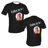 Generic Muška Coca Cola kratki rukav pun print majica Crna