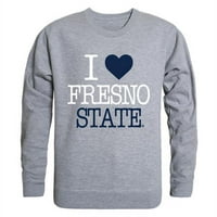 Republika 552-169-hgy- California State University Fresno I Love Crewneck majica, Heather Grey - Veliki
