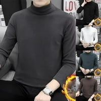 Muški casual turtleneck pulover dugih rukava s dugim rukavima toplica topla tanka fit majica