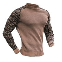 Leesechin toplo pulover muški atletski džemper u boji blok Ispiši pletene džemper na vrhu bluza