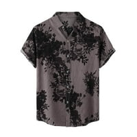 Ayolanni pamučna havajska majica Muška revel Provjerite košulju sa tiskanom košuljom Havajska cvjetna