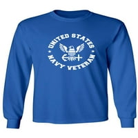 Sjedinjene Države mornarička veteran krug logotipa za odrasle dugih rukava majica