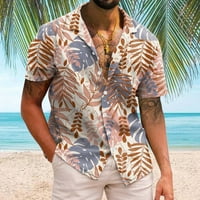 Debele pamučne majice za muškarce, Ležerne prilike, Ležerne prilike kratkih rukava Summer Shortwn vrat 3D tiskane majice Modne bluzeske majice