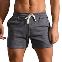 Babysbule muški kratke hlače za muškarce Čvrsti pamuk tri točke hlače Sportske elastične kratke hlače u srednjem struku
